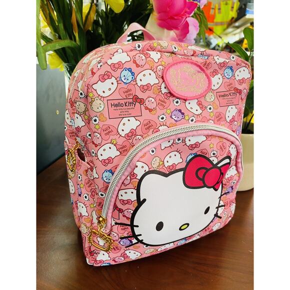 Girl Hello Kitty Cartoon Small Backpack Satchel Shoulder Bag Gift Student 12X11 - Picture 3 of 10